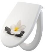  WC ülőke, Alcaplast, A604 FLOWER, univerzális, Softclose - lecsapódásgátlós (A604 Flower)