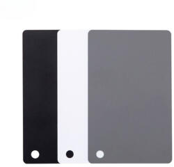 JJC 3-in-1 Fotós Szürkekártya - Gray Card (Fekete, Fehér, Szürke) - 8, 5 x5, 4cm (GC 2)