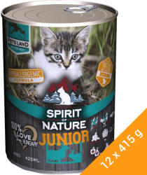 Spirit of Nature Junior Hipoallergén Konzerv Macskáknak (Bárány és Nyúl) - 12x415 g