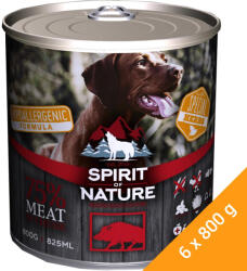 Spirit of Nature Hipoallergén Konzerv Kutyáknak (Vaddisznó) - 6x800 g