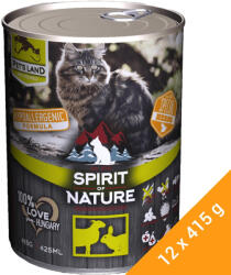 Spirit of Nature Hipoallergén Konzerv Macskáknak (Bárány és Nyúl) - 12x415 g