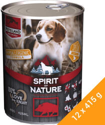 Spirit of Nature Hipoallergén Konzerv Kutyáknak (Vaddisznó) - 12x415 g