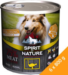 Spirit of Nature Hipoallergén Konzerv Kutyáknak (Strucc) - 6x800 g