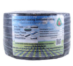  Pipelife csepegtető szalag kékcsíkos lapos betéttel 6mil, 15cm oszt. 200m/tek (TO-PIL6I15I200)