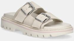 Tommy Jeans papucs velúrból DOUBLE STRAP SANDAL SUEDE - bézs Női 40 - answear - 25 990 Ft