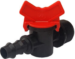  Palaplast csap 12-es bordás csatlakozás x 1/2" külső menetes (piros) (TO-PPCB12X1I2K)