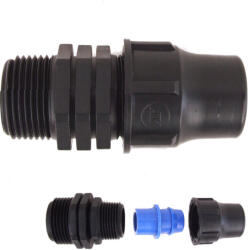  Palaplast egyenes 16mm x 3/4" külső menetes, hollanderes oldható gyorskötő idom (TO-PPE16X3I4K)