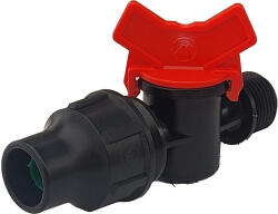  Palaplast csap 20mm gyorskötővel x 3/4" külső menettel (piros) (TO-PPC20X3I4K)