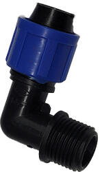  Könyök 16mm x 3/4" külső menetes, fordított szorítású gyorskötő idom (TO-TRL16X3I4K)