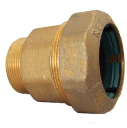  Réz egyenes csatlakozó 63mm x 2" KM, BM KPE csőhöz (TO-RE63X2)