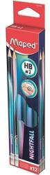 Maped Ceruza MAPED Nightfall háromszögletű HB radíros (851813)