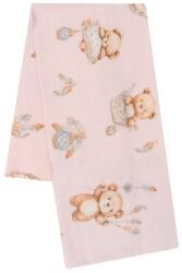  Flanel mintás textilpelenka - Rózsaszín teddy maci