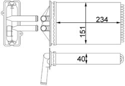 MAHLE Výmenník tepla vnútorného kúrenia MAHLE AH 92 000S (AH 92 000S)