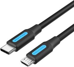 Vention USB-C 2.0/M -> Micro B/M, 1, 5m, (2A, fekete), kábel (COVBG) - digital24