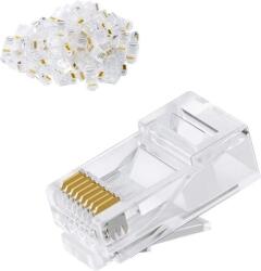 Well Set 50buc mufe de retea Well RJ45 8P8C Cat5e neecranate contacte aurite TEL-0080-WL-50 (TEL-0080-WL-50) - pretexpert