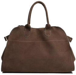 Dollcini Velúr Női Kézitáska - Nagyméretű, Olasz Stílusú - Barna (547611)