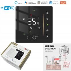  Termosztát Tuya víz padlófűtés Ga 5A AC95~240V Wifi Led fekete (934213413898)