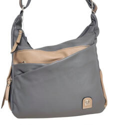 Firenze női válltáska sokzsebes kényelmes szürke barna (le-1746-grey)
