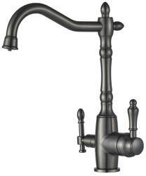 Getwell Heron, 2 karos, 3 utas Konyhai csap víztisztítókhoz Antracit színben (GWD801)