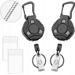  2 db Nagy Teherbírású Kábel Visszahúzó Zsinór Visszahúzó Férfi Ajándék (2x Linka zwijana retraktor smycz zwijka)