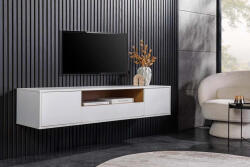 Arvo Stílusos TV asztal Arvo 150cm függő fehér - natúr barna