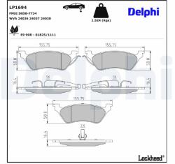 DELPHI Klocki Ham. Chrysler Voyager (lp1694)