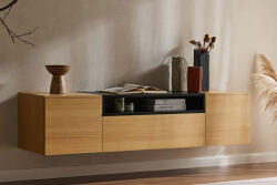 Arvo Stílusos TV asztal Arvo 160cm függő natúr barna - fekete