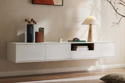 Arvo Stílusos TV asztal Arvo 200cm függő fehér - natúr barna