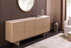 Ellion Stílusos komód Elion 180cm 3D barna / travertin márvány hatású kerámia fedlap