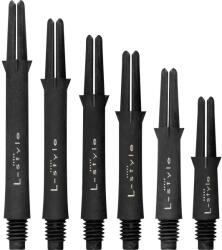 L-Style Carbon Straight Lock fekete darts szárak Szár hossza: 19 mm