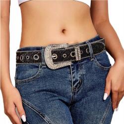  Öv kristály utánzattal, fekete, díszítő elem a hajformázáshoz (E34)