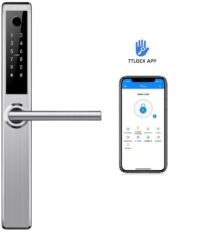  Okos kilincs TTLock HR1 ezüst Kilincs-tengely távolság: hengerzárbetét nélküli kivitelben