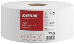 Katrin Toalettpapír KATRIN Jumbo S tekercses 16 cm 100 m 870 lapos 2 rétegű fehér (93649) - fotoland