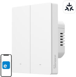 SONOFF Întrerupător de perete inteligent SONOFF M5-2C-80W Matter (2 canale, pentru ramă)