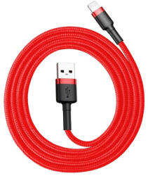 Baseus Cablu Baseus Cafule USB Lightning 2, 4 A 1 m (negru + roșu)