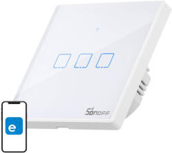 SONOFF Comutator inteligent Wi-Fi + RF 433 Sonoff T2 EU TX (cu 3 canale) actualizat