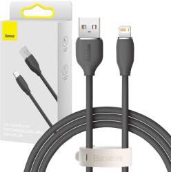 Baseus Cablu USB Baseus Jelly Lightning, 2, 4 A, 1, 2 m (negru)
