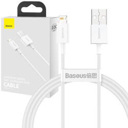 Baseus Cablu Baseus Superior Series USB la Lightning, 2, 4 A, 1 m (alb)