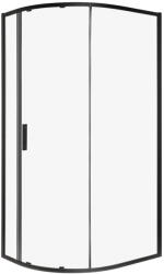 Kerra Solid RPA 100x80 BL íves egyajtós aszimmetrikus zuhanykabin tálca nélkül (SOLID-RPA-100X80-BL-SOLO) - kerra