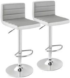 Timeless Home Set 2 scaune de bar reglabile, rotative, gri (PRO26134895)