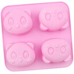 Senzi Cosmetics Szilikon Sütőforma 4x Panda Kitty Keksz Csokoládé Diy MF-468 (MF-468)