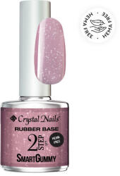 Crystal Nails - 2S - SMARTGUMMY HEMA FREE RUBBER BASE GEL - NR06 - SHIMMER ROSE - 8ML