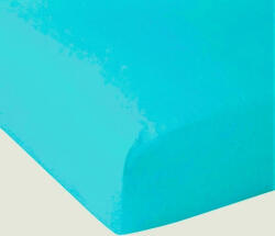  180x200 cm gumis lepedő pamutvászon alapanyagból - türkizkék