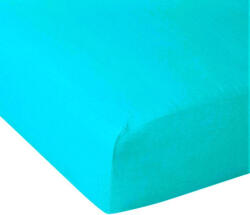  Gumis lepedő pamutvászon alapanyagból 160x200 cm - türkizkék