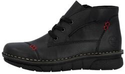 RIEKER Ghete dama, negru, casual, piele ecologica, imblanite, cu talpa joasa, Rieker 73301-00-Negru (Marime: 40) (73301-00-Negru-40)