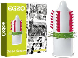 EGZO Dulche Bombero - tüskés, stimuláló óvszer (1db) - pirospillango