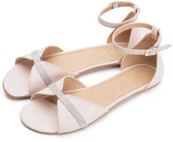 Shapen Petal Wide Light Rose Női Bőr Szandál