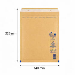  Légpárnás boríték, bubis boríték - Barna 140x225 mm B/12 (W2 méret) 1 darab (B12)
