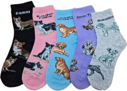 Aura Via Lány zokni ÁLLAT-KUTYA mintás 5 pár/cs 32-35 41197