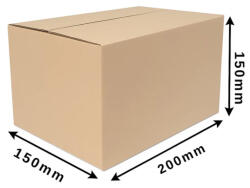  Cosmagküldő doboz, Hullámkarton doboz Z18 200x150x150 mm Biegelt